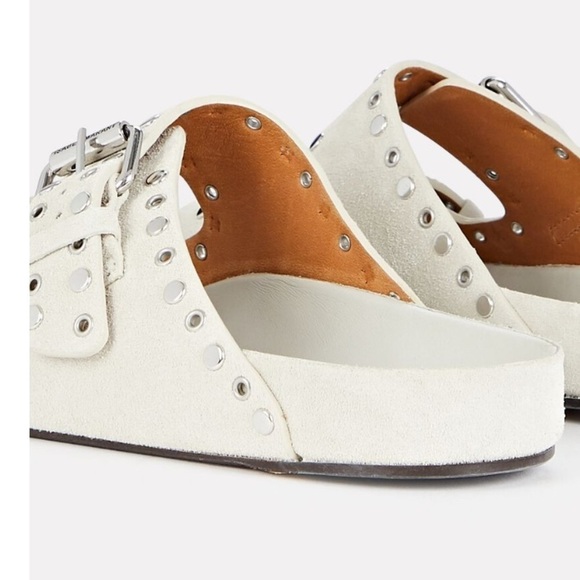 - - Isabel Marant Lenyo Studded Suede Sandals - Picture 3 of 12